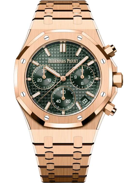 ROYAL OAK Pink Gold Khaki Green Dial CHRONOGRAPH 41mm