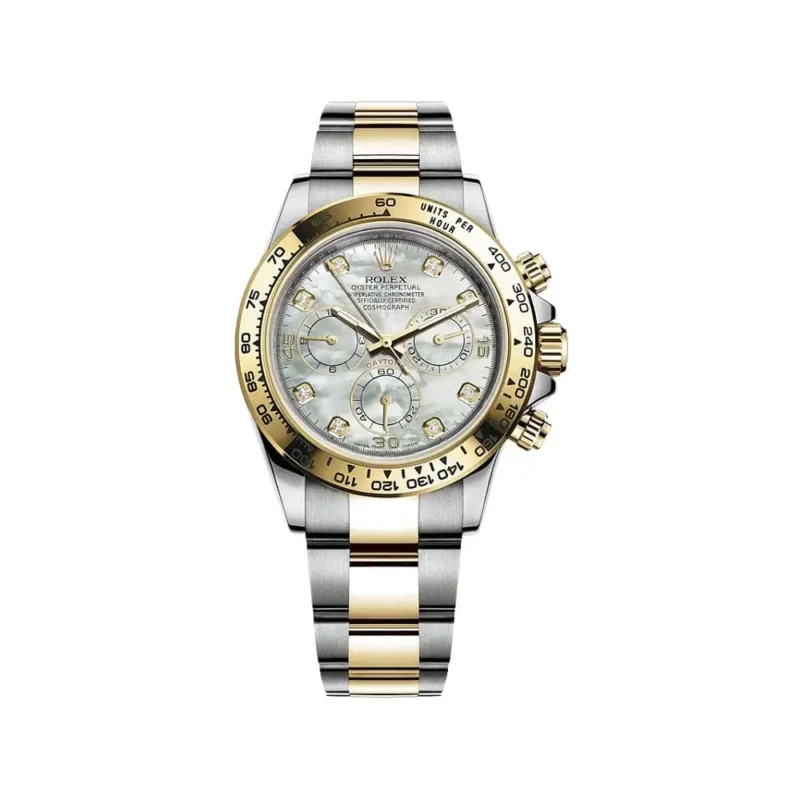 Daytona 116503 Yellow Gold Stainless Steel Mother of Pearl Diamond Dial