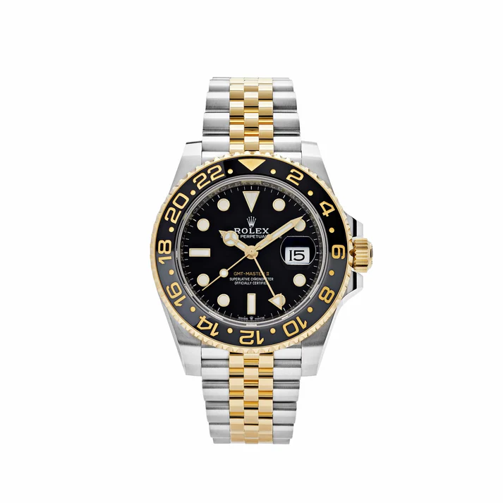 GMT-Master II 126713GRNR Stainless Steel Yellow Gold Black Dial Jubilee