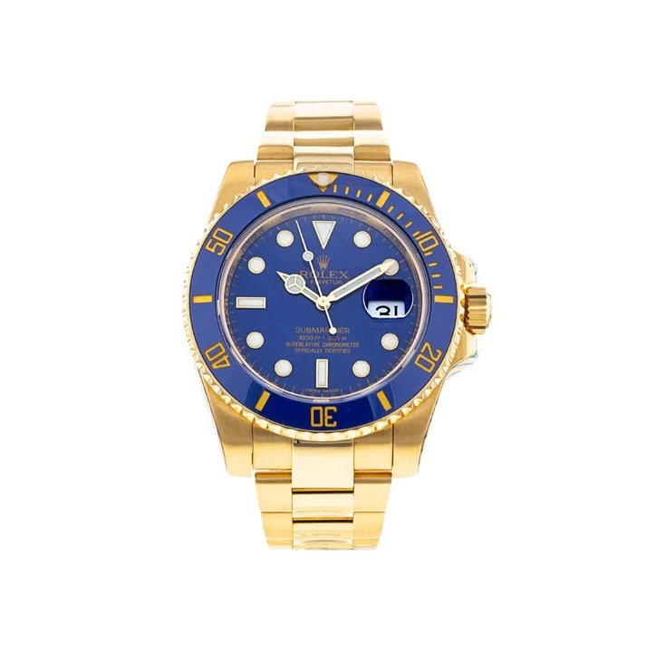 Submariner Date 116618LB Yellow Gold Blue Dial
