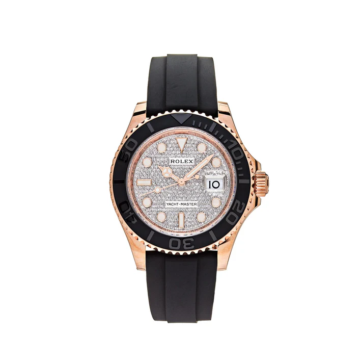 Yacht-Master 126655 Rose Gold Pave Diamond Dial (2023)