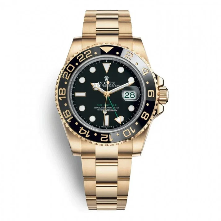 GMT-Master II 116718LN Yellow Gold Black Dial