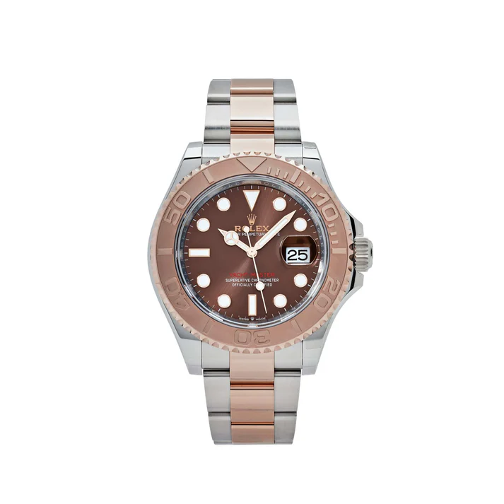 Yacht-Master 126621 Stainless Steel Rose Gold Brown Dial